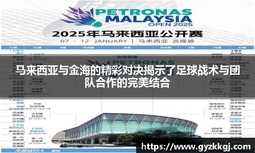 马来西亚与金海的精彩对决揭示了足球战术与团队合作的完美结合